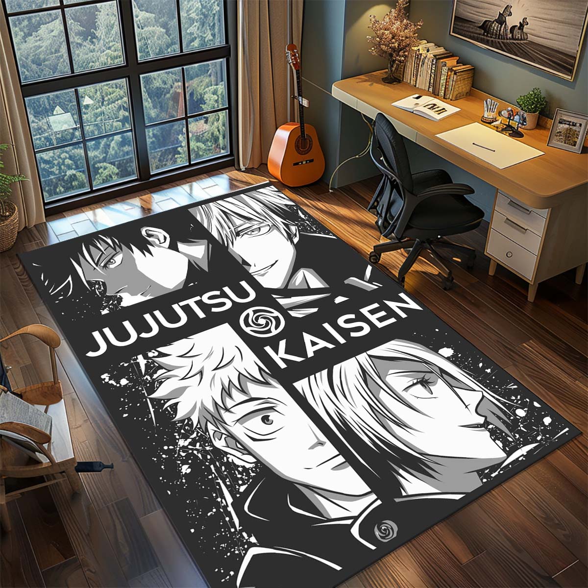 

Jujutsu Kaisen Anime Rug Carpet Large Area Rug Non Slip Washable Floor Mat Gamer Room Bedroom Home Decor 60x90cm