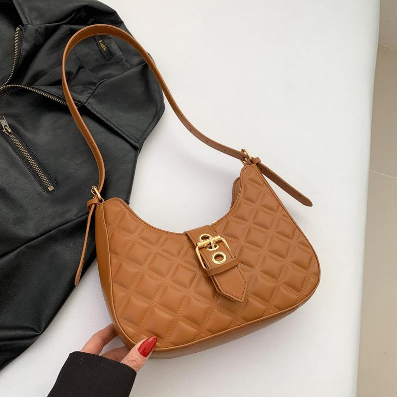 Einfache Unterarmtasche für Damen mit großem Fassungsvermögen Frühling Neue modische Unterarmfarbe Modische lässige Schultertasche