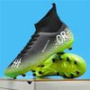 Mens Soccer Shoes High Top Athletic Professional Outdoor Field Training Football Shoes Grass Futsal Court Football Boot for Men