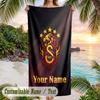 Beach Towel Galatasaray FC Print Custom Name Text Soft Towel for Swimming Pool