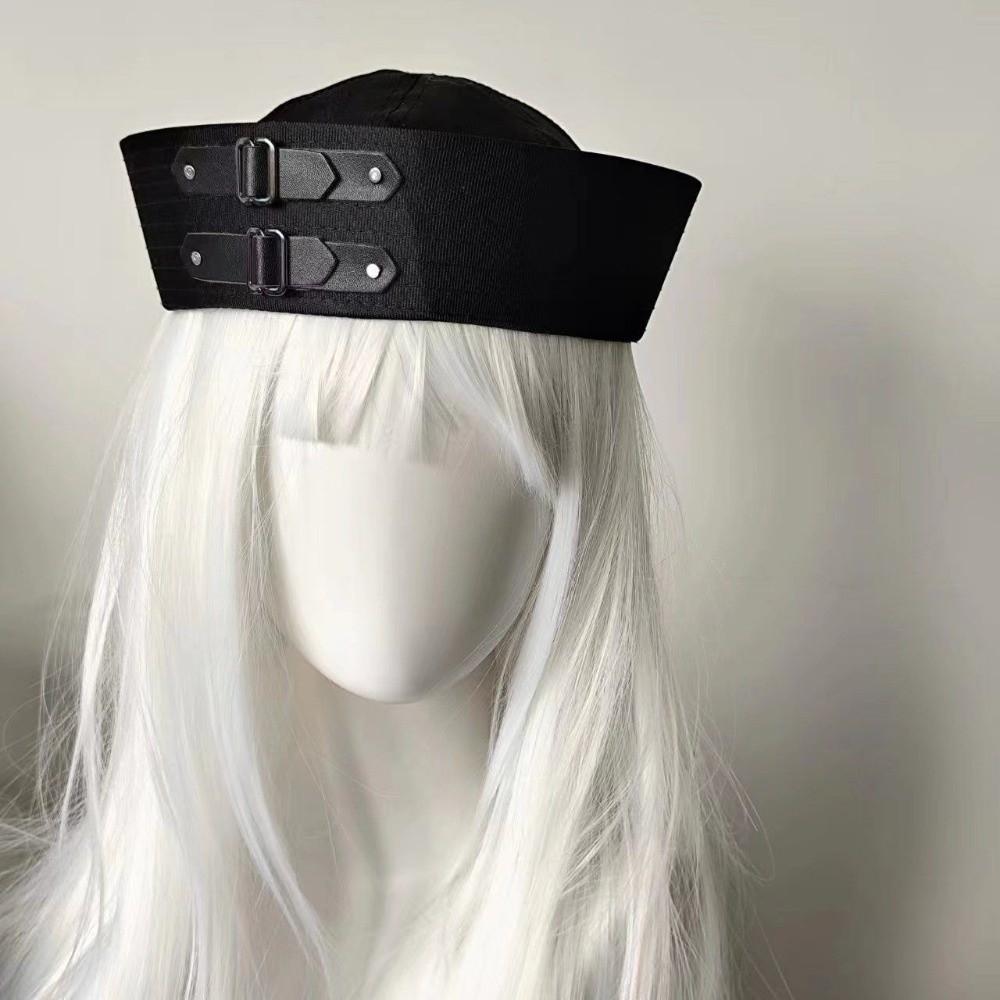 

Sweet Sailor Hat PU Chain Vintage Beret Festival Captain Hat Party Accessories