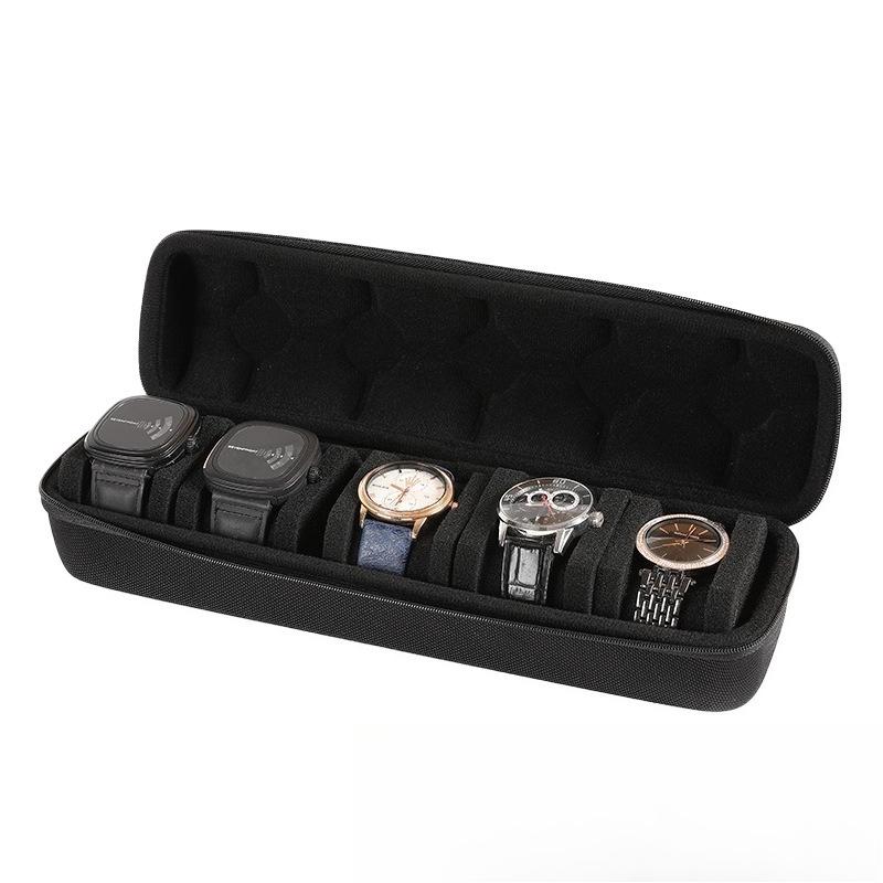 5-card Mechanical Watch Storage Bag, Anti Drop, Shockproof, Portable Business Watch Storage Box, Zipper Bag, Watch Pocket