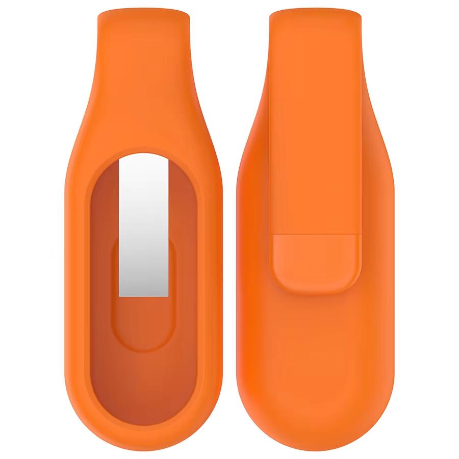 Silicone Storage Case Clip for Mi Band 8/9/10 Series Sport Protective Case with Steel Clip Closure Xiaomi Smart Band 10 9 Cover