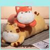 Adorable Cartoon Animal Long Hugging Pillow Husky Cat Bunny Fox Plush Toy For Sleeping