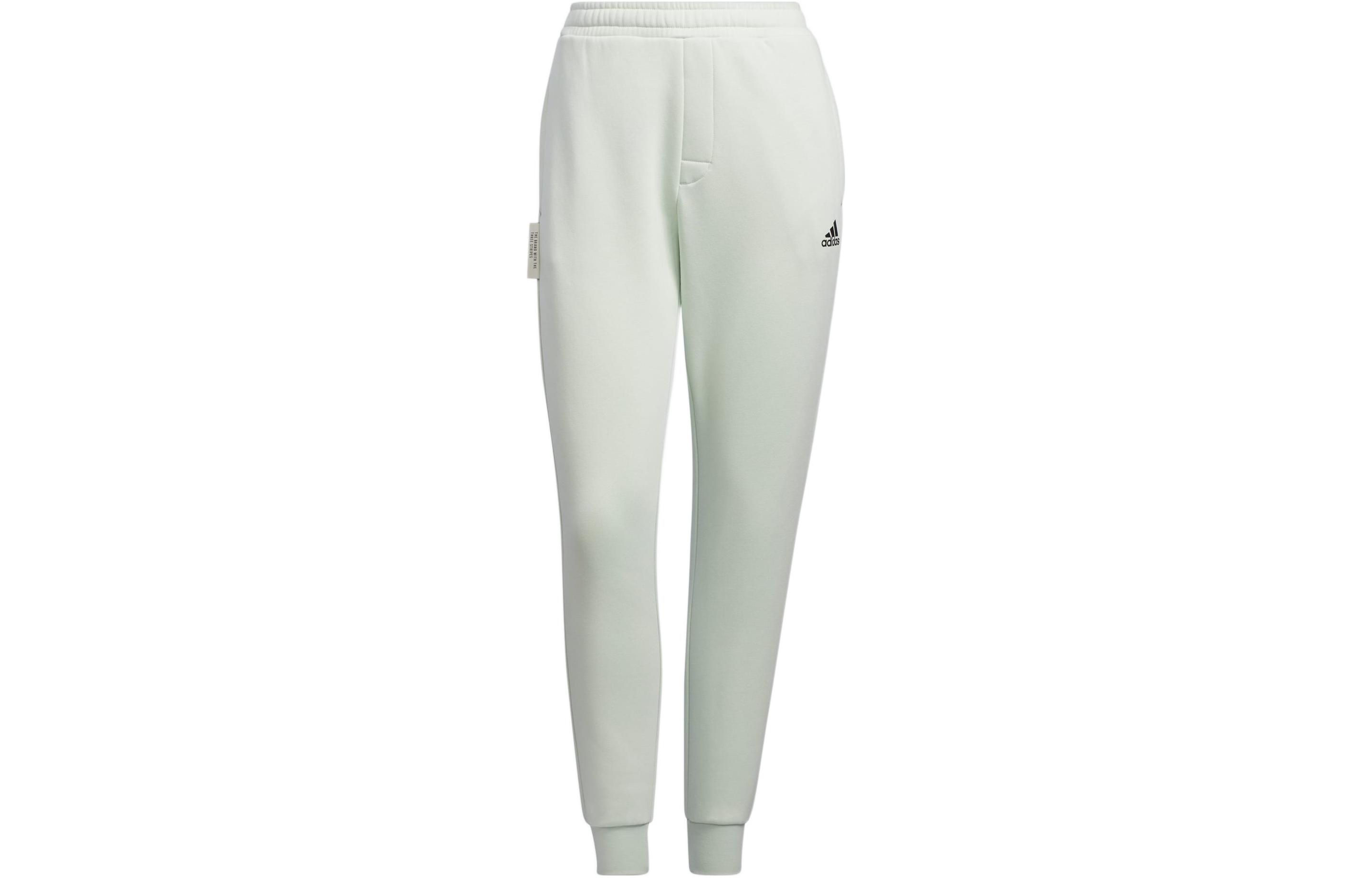Adidas Knitted Sweatpants Women s Light Green Moderate Cuffed Pants IB2750 S