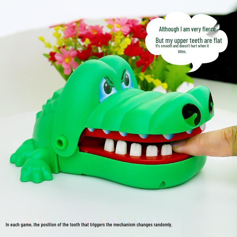 Kid's Finger-Biting Crocodile Gag Toy - Fun Stress Relief & Parent-Child Interaction