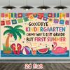 2D "But First Summer" Kindergarten Graduation Backdrop 2D Flat Banner