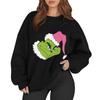 Women's Fashion Long Sleeve Print Round Neck Loose Pullover Sweater Top