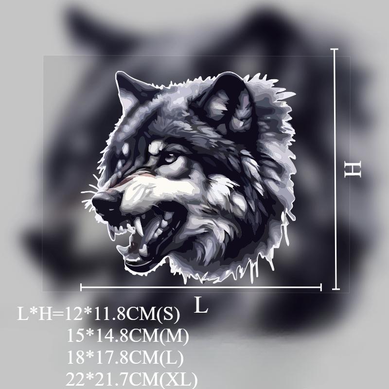 1PC Cool Wolf Head Funny Car Stickers Waterproof Auto Window Trunk Bumper Side Body Sunscreen Vinyl Decals Animal Vehicle Decor