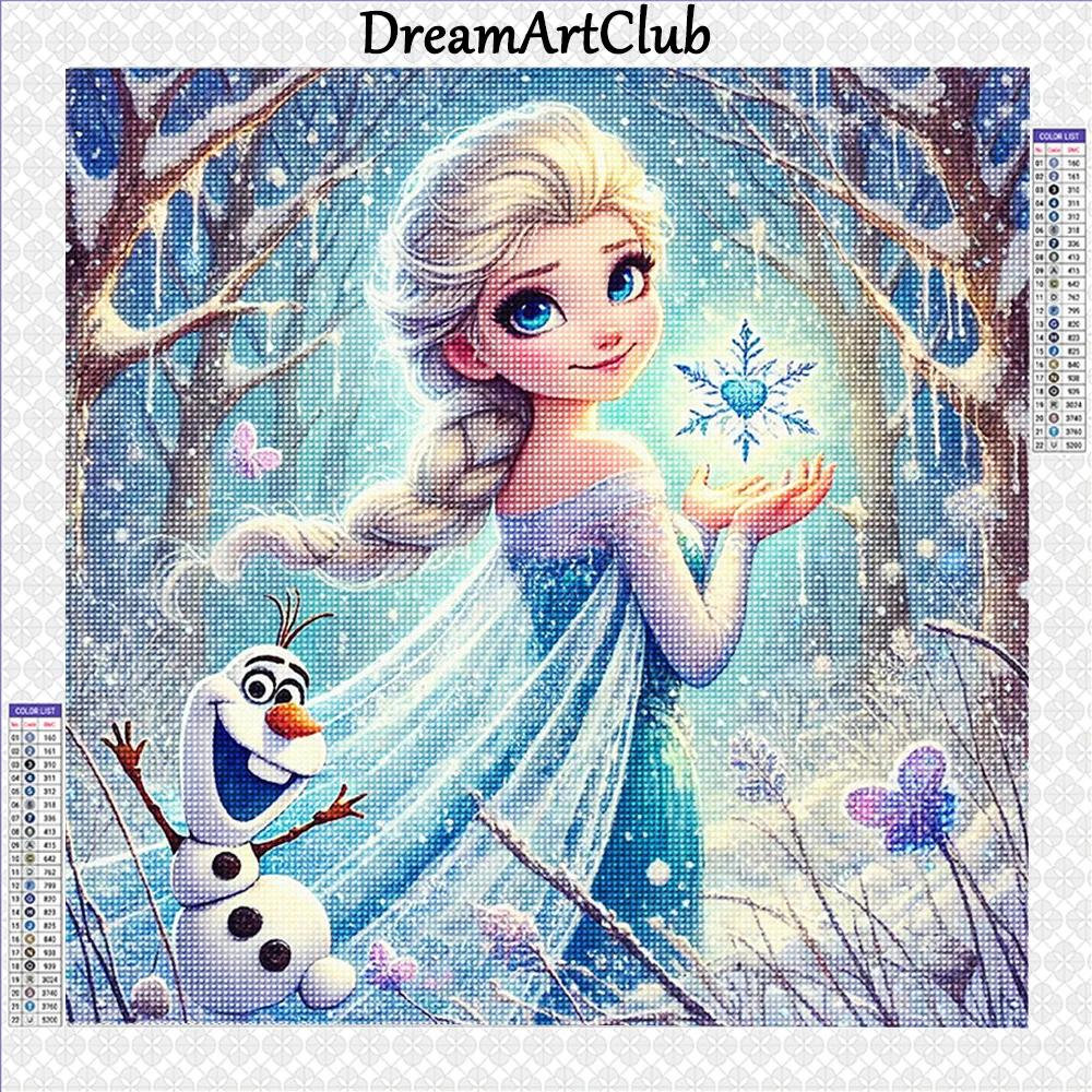 

Замороженная Алмазная Вышивка Принцесса Эльза Набор для Вышивания Крестом Алмазная Живопись Жасмин Анна Мозаичное Искусство Настенный Декор Round 20x20cm