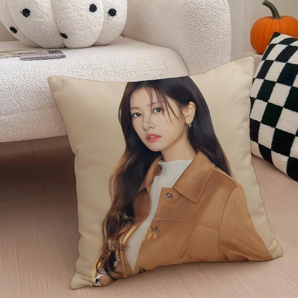 actor cute JJung So Min Cushion Cover Throw Pillow Cover Hidden Button Durable Polyester Chair Cushion