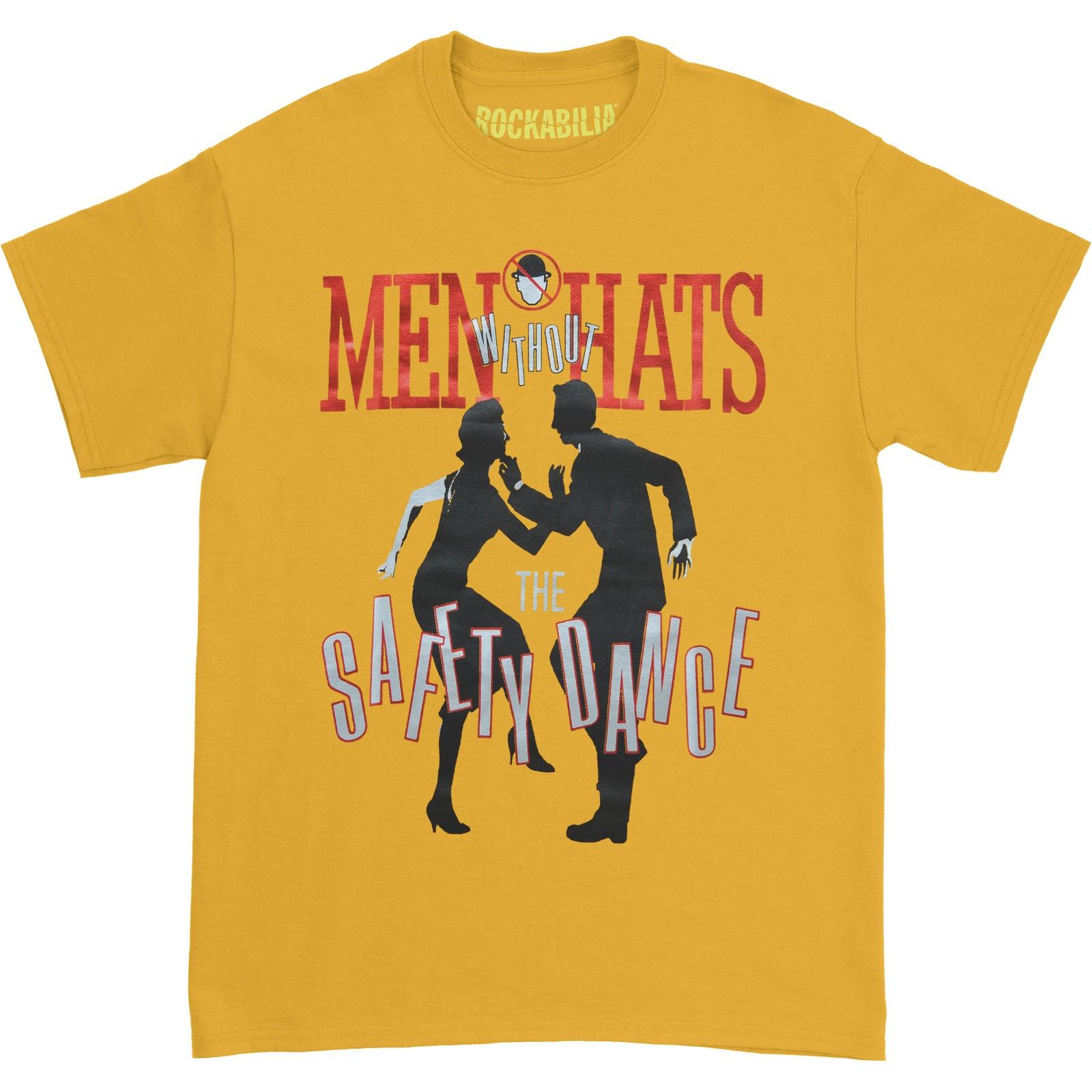 Men s Men Without Hats Safety Dance T-Shirt Mens Womens Tees Top  Gold 3XL