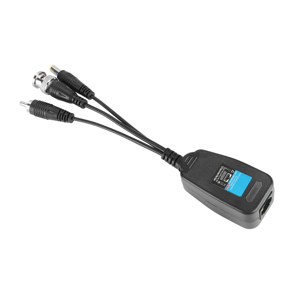 2Pcs HD CVI TVI AHD Passive Power Video Audio Balun Transceiver
