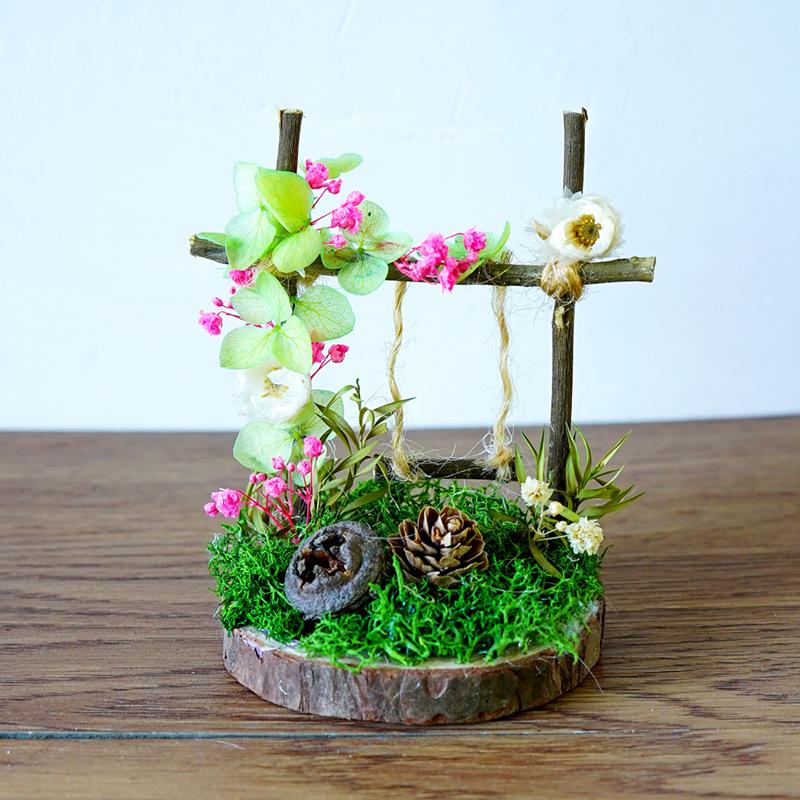 Handmade DIY Dried Flower Kit: Wood Chips, Branches, Pine Cones, Animals - Educational Parent-Child Creative Christmas Activity