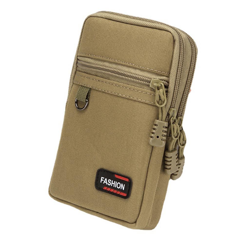 7 Inch Waist Fanny Pack Portable Coin Phone Organizer Bag Nylon Wear-resistant Lightweight for Outdoor Camping Hunting