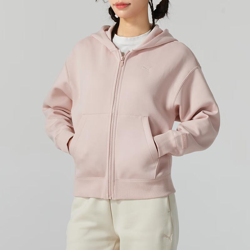 Puma Logo Fitness Training Hooded Jacket Women jackets Pink 631387-91