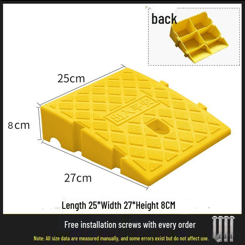 Car Ramp Sill Pad - Plastic Vehicle Curb Slope & Speed Bump
