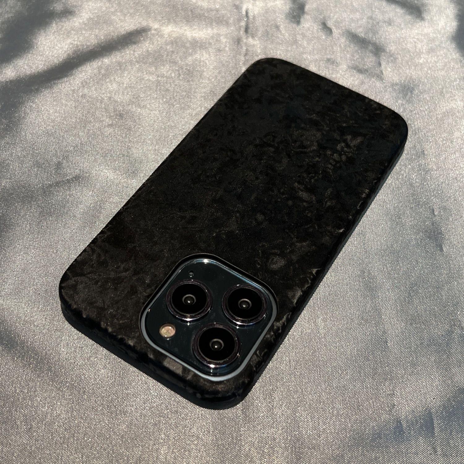 

Велюровий чохол для телефону Apple iPhone — силіконовий вінтажний оксамитовий шкіряний чохол для телефону, стійкий до падінь, на iPhone16/15/14/13/12/11/Promax/Pro/Plus Apple 12 чорний