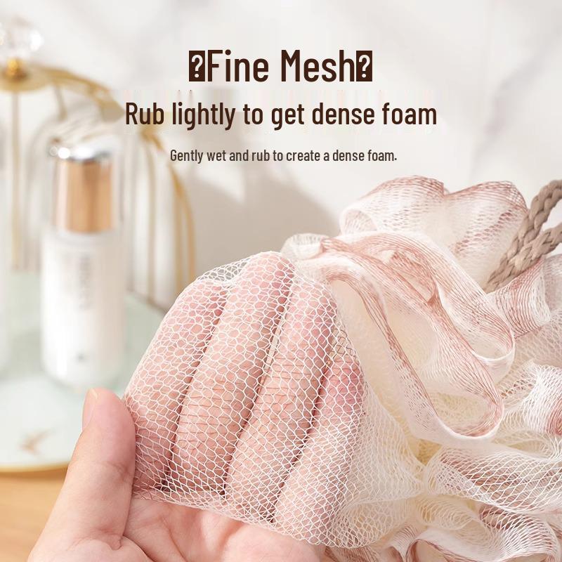 Premium Soft Exfoliating Shower Ball: Non-Dispersing, Luxurious Lather for Women’s Bathing