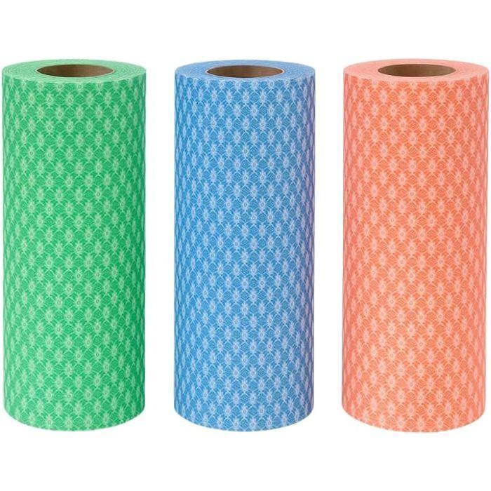 

Пакет з 2 рулонів по 50 багаторазових пральних нетканих серветок багатоцільового призначення, що добре вбирають, випадкового кольору