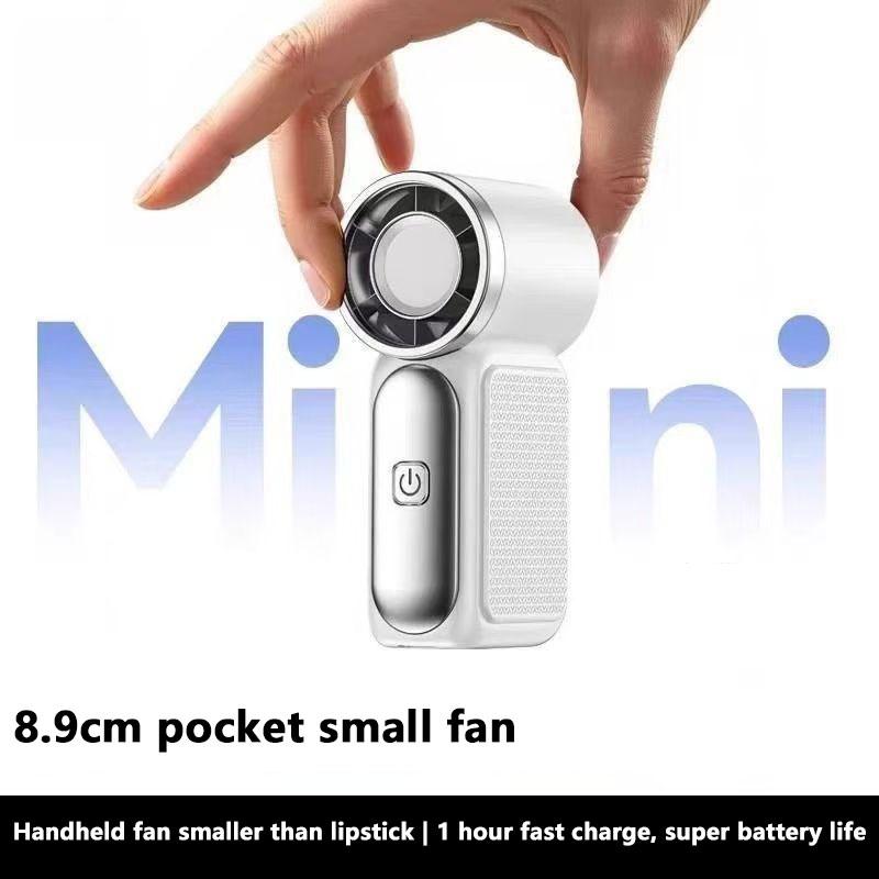 Xiaomi 2026 Mini Portable Handheld Fan with Digital Display Speeds Adjustable USB Rechargeable Pocket Cooling Fan for Outdoor Travel