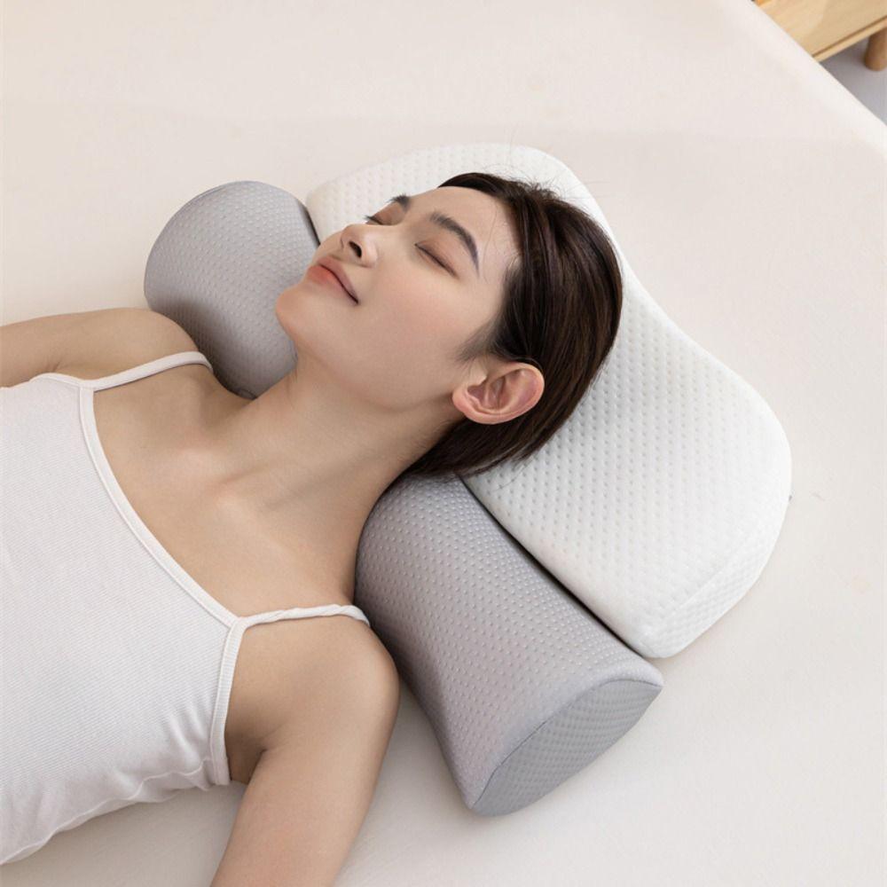 Slow Rebound Cervical Neck Pillow Ergonomic Neck Bolster Pillow Neck Support Pillow  Bed Pillow