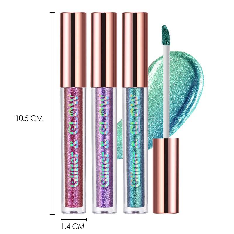 10 Colors Glitter Liquid Eyeshadow Chameleon Metallic Eyeshadow Longer-Lasting Holographic Eye Looks
