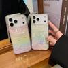 3D Bling Glitter Butterfly Laser Gradient Phone Case For iPhone 17 Air 16 15 14 13 12 11 Pro Max Transparent Shockproof Cover