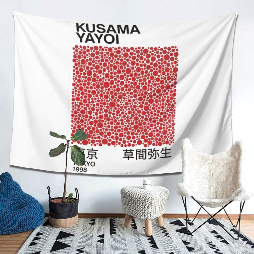 Yayoi Kusama Abstract Painting Tapestry Wall Hanging Aesthetic Home Decor Tapestries for Dorm Room