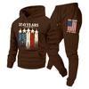 Trendy Fashion Unisex Casual Hooded Plus Velvet Sweatshirt Sportswear Set