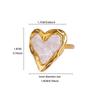 Zirkon Geometrische Herzringe Für Frauen Edelstahl Goldfarbe Ehering Luxus Ästhetischer Schmuck Partnergeschenk