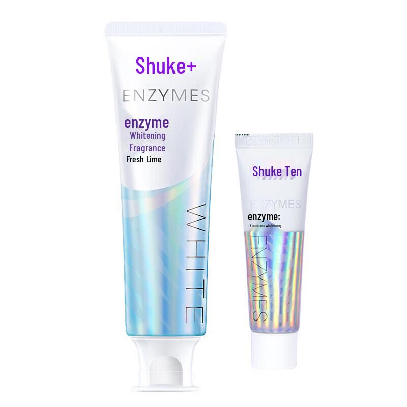 Shuke Whitening Enzyme Toothpaste Duo Pack (Cherry Blossom & Lime)