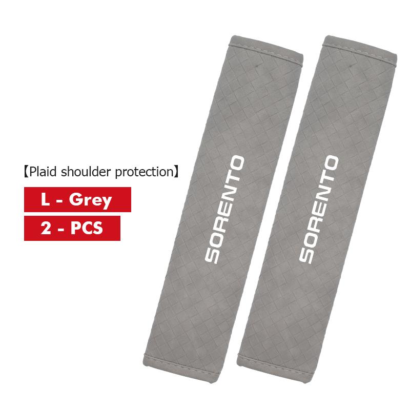 Leather Car Seat Belt Shoulder Pad Shoulder Strap Protection Pad For KIA Ceed Rio K5 K2 Optima Soul Picanto Stonic Venga Rnqt40