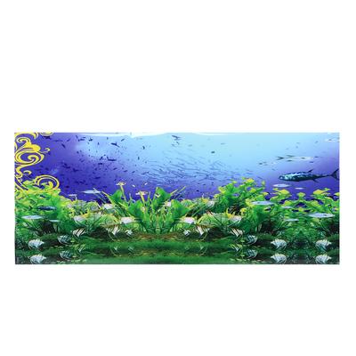 Hintergrund-Poster, dekoratives Gemälde, PVC-Aufkleber, Landschaftsbild für Aquarium(122*50cm )