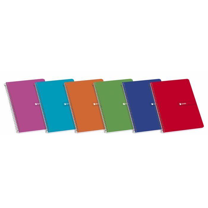 Cahiers À Spirale - Enri - Lot De 10 - Couverture Souple - Format 4 - Couleurs Variées