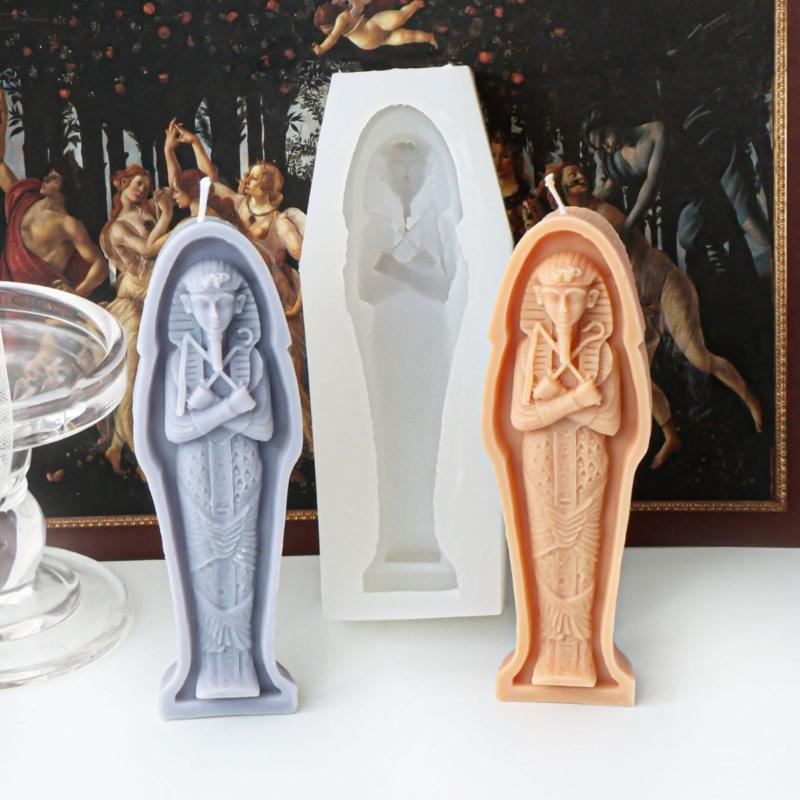 3D Mummy Candle Crafting Mold Gypsum Ornament Mould Home Decoration Molds Handmade Jewelry for Aromatherapy Enthusiasts