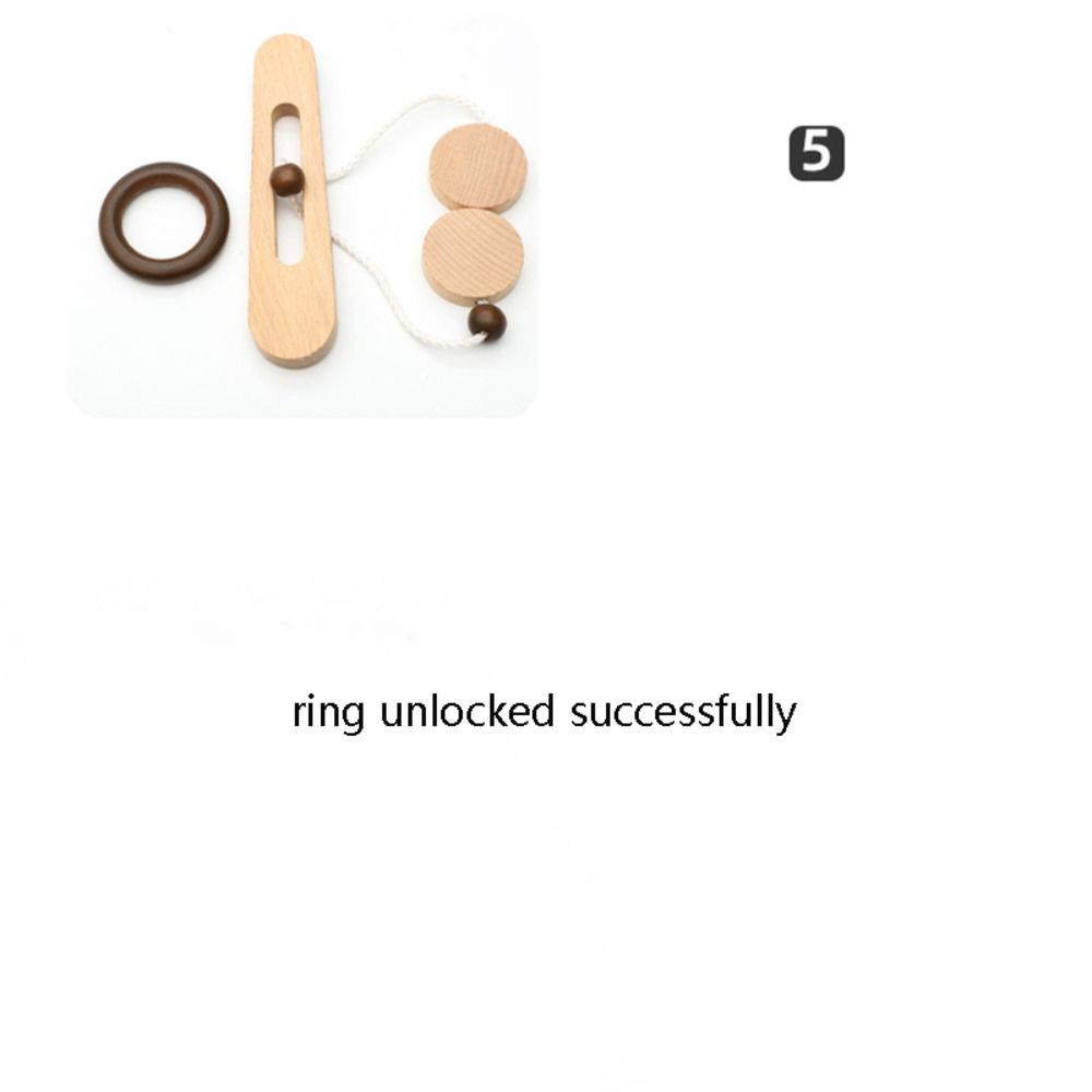 Rope Ring Puzzle Game Wooden Wooden Puzzle Intelligent Unlock Toy IQ Unlocking Toys Thinking Games