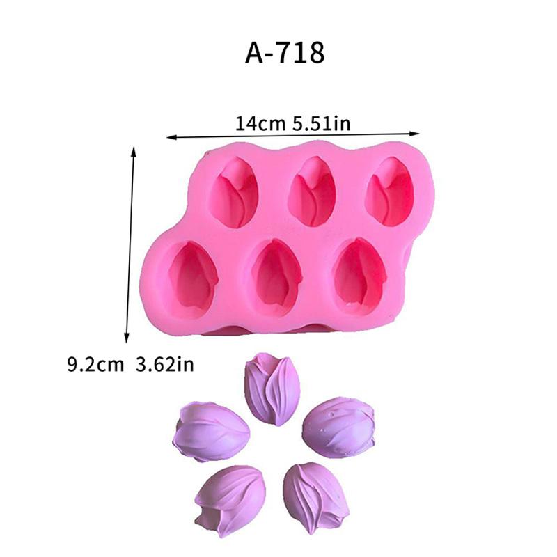 1 Piece Yegesanghua Silicone Mold Tulip Baking Tool Handmade Mold Decorative Silicone Ornament