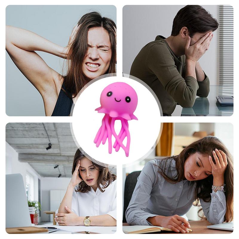 1Pc Octopus Bath Toy Sponge Absorbent Sensory Fidget Toys Squeezing Stress Relief Toys Kids Summer Swimming Pool Play Water Toy