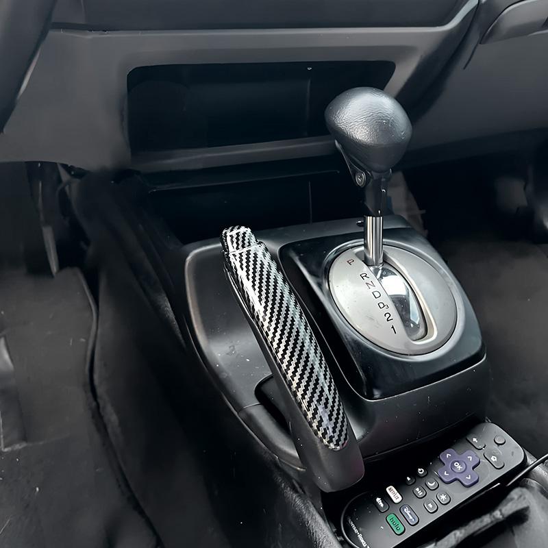 Carbon Fiber Front Hand Brake Trim Cover For Honda Civic 2006 2007 2008 2009 2010 2011 Interior Accessories Interior Accessories