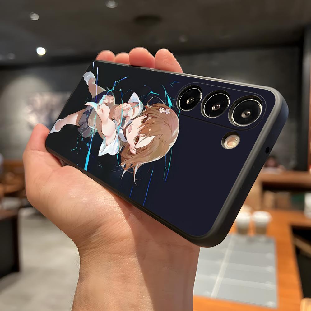 Scientific Railgun Misaka Mikoto Phone Case For Samsung A56 A36 A26 A16 A15 A25 A35 A55 A14 A34 A24 A54 Black Soft Shell