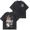 Rosala LUX TRACKLIST TEE Album Tour Vintage Washed Tshirt Men Women Short Sleeve Cotton Aesthetic Tshirts Casual Tshirts