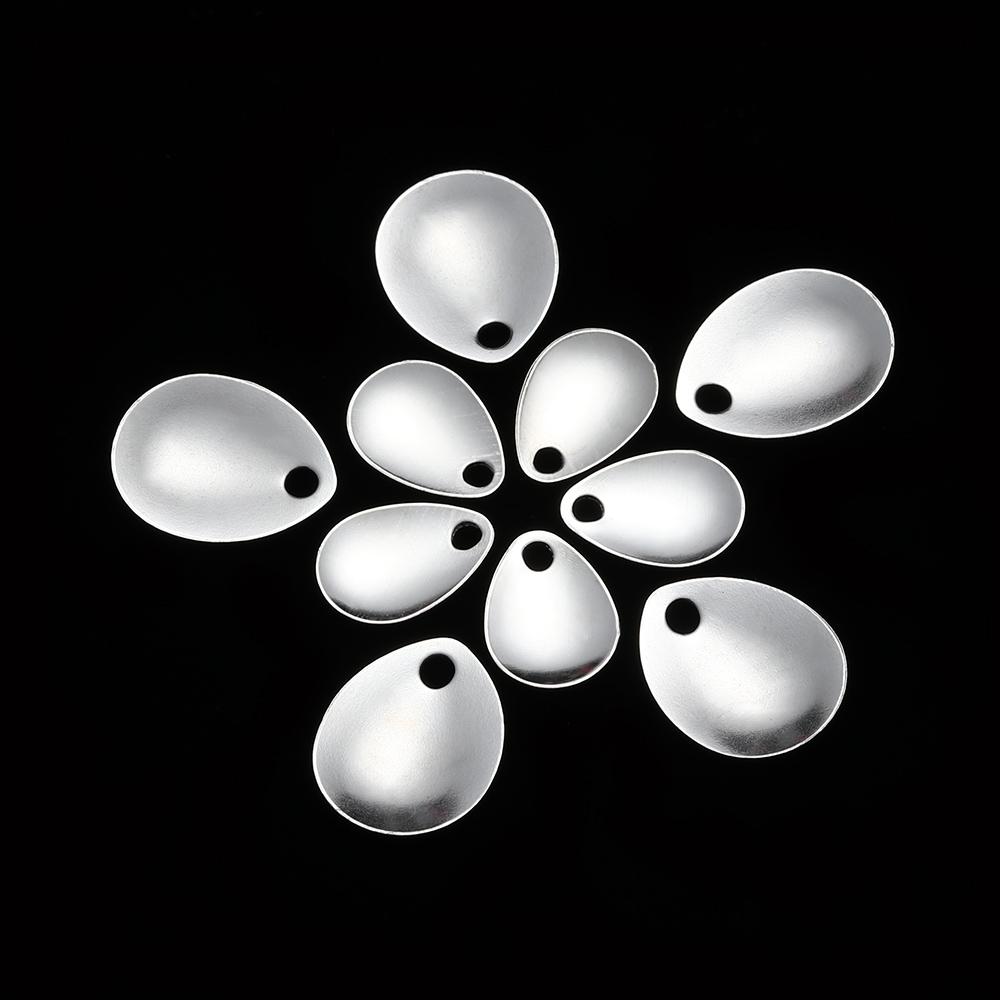 50pcs Rotate Vibration Sequin Spoon Metal Fishing Attractor Spinner Blades VIB Lure