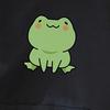 Unisex Hoodie Solid Color Frog Pattern Autumn Winter Korean Style Warm Sweatshirt for Daily Wear