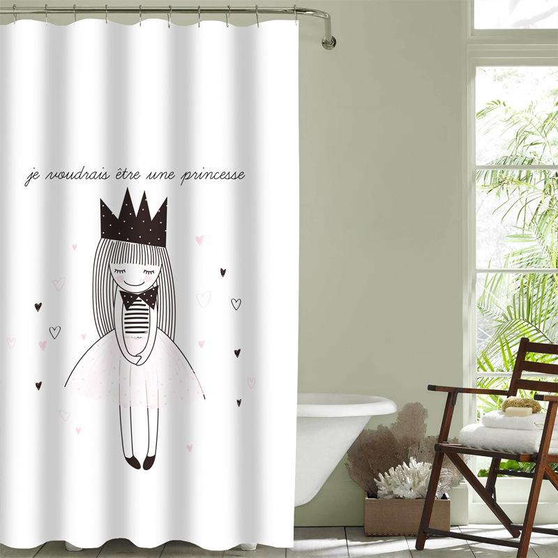 Koupelna zesílená vodotěsná záclona odolná proti plísním sprchový závěs Sprchový oddíl Závěs Sprchový závěs Koupelnový závěs Bez perforace