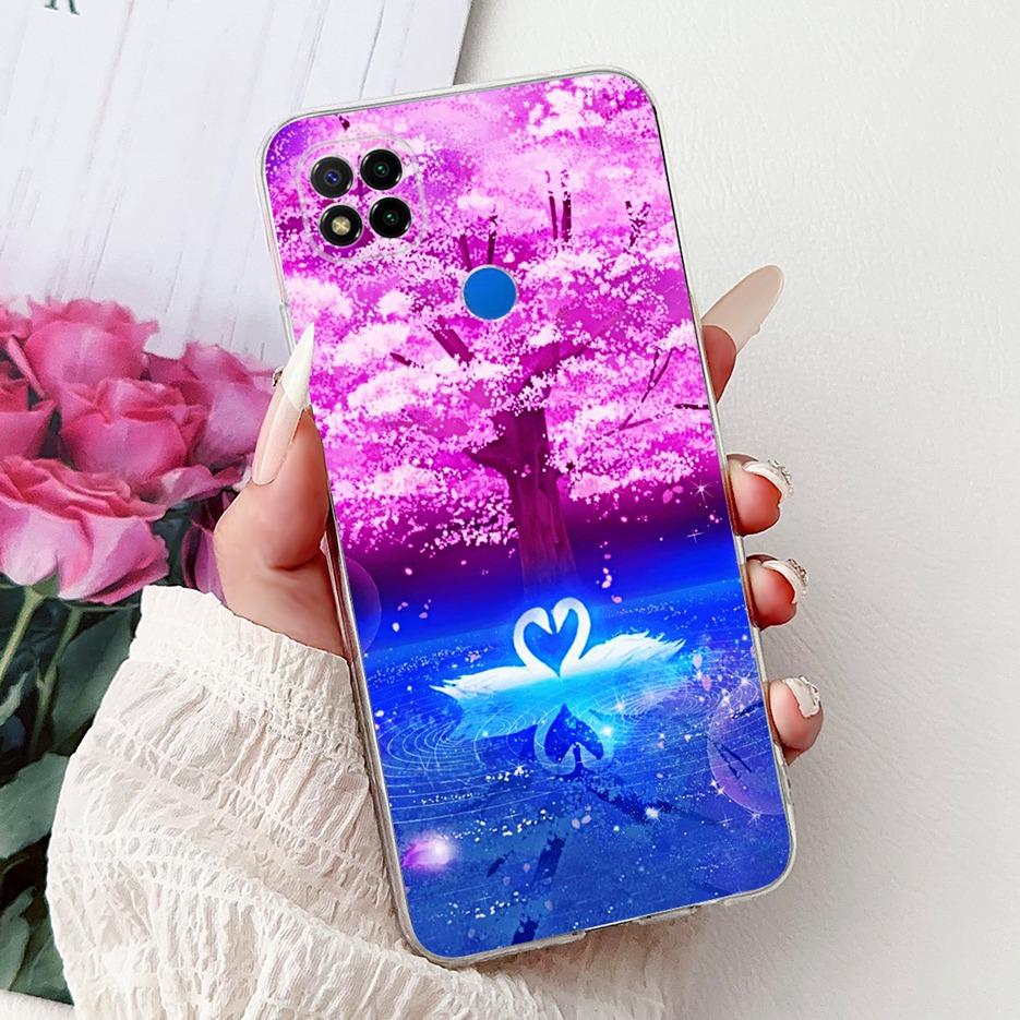 For Xiaomi Redmi 9C Case 6.53'' Cute Love Heart Painted Cover Soft Slim Phone Case For Xiaomi Redmi 9C NFC Redmi9C Fundas Bumper