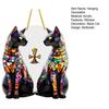 Black Cat Sun Catcher 2D Acrylic Hanging Decoration Stained Glass Style Multicolor Cat Decoration for Room Window Balcony