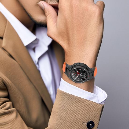 Wristwatch Strap Waterproof Thickened Breathable Soft Silicone Sports Watch Belt Replacement for Huami Amazfit T-Rex/ T-Rex Pro