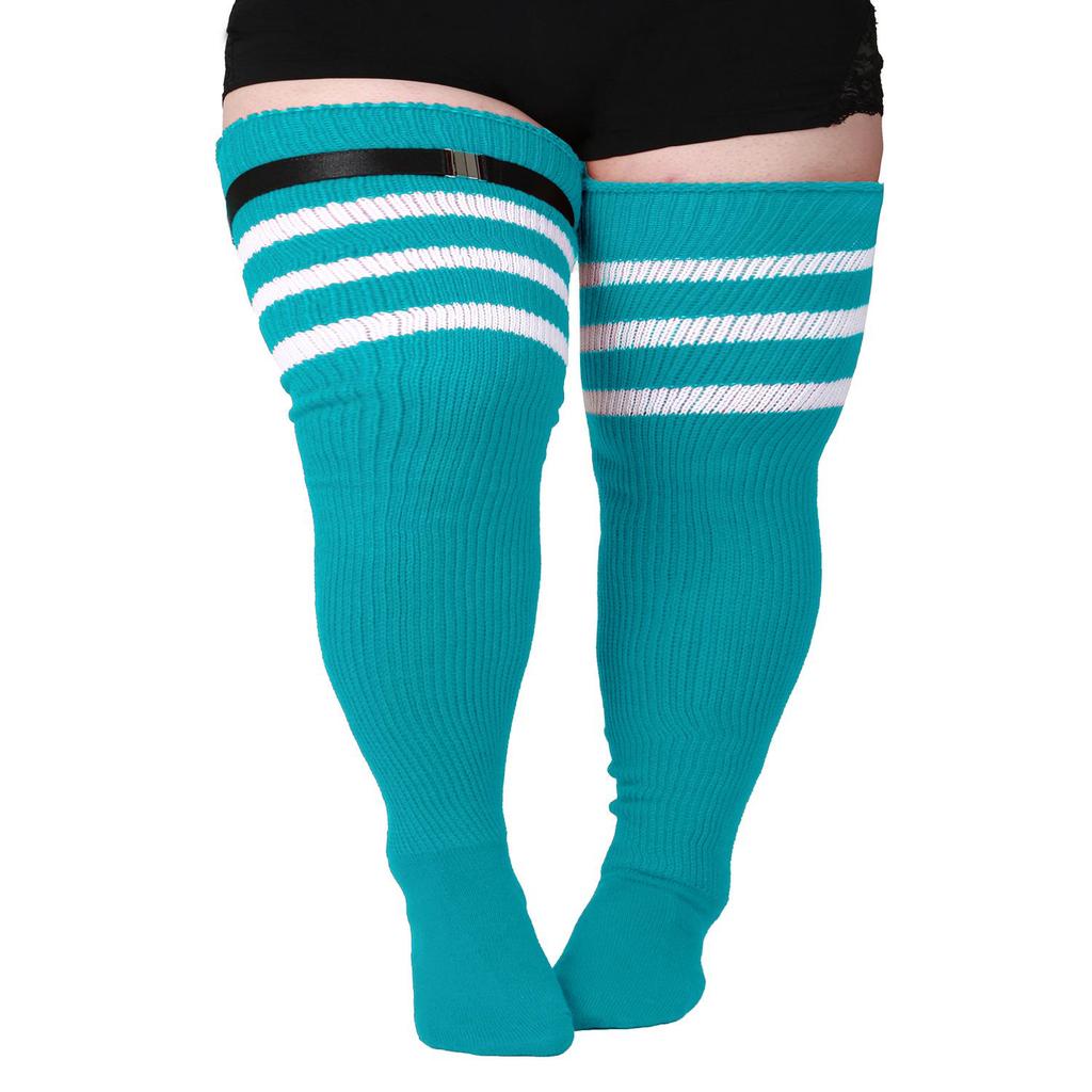 Plus Size Women's Compression Knee-High Socks - Extra Thick Over-the-Knee for Autumn/Winter