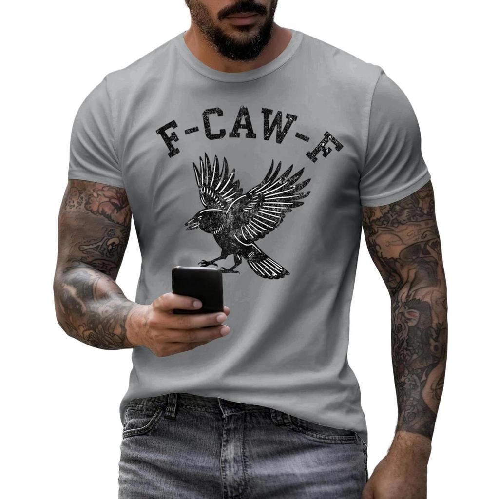 Men's Fashion Casual  Printed Short Sleeve Round Neck Pullover Tops
